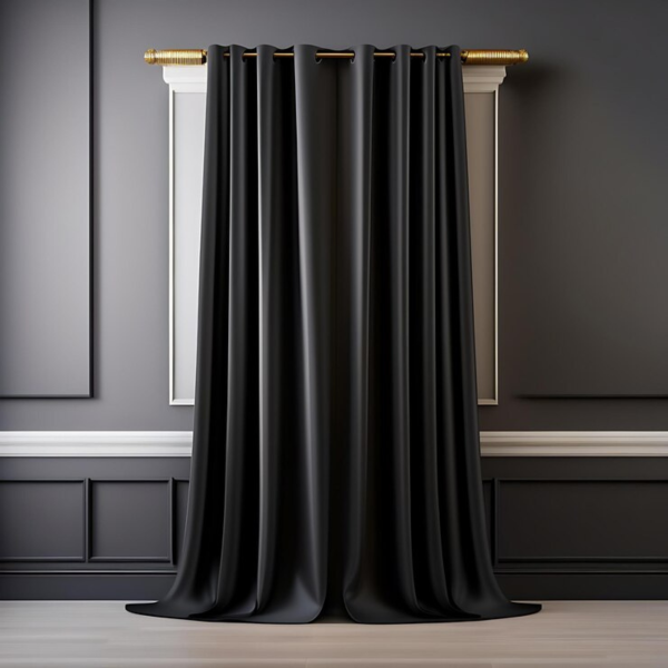 Plain Gray Curtain