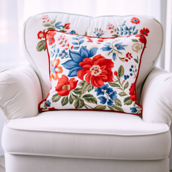 Embroidered Pillow Cover