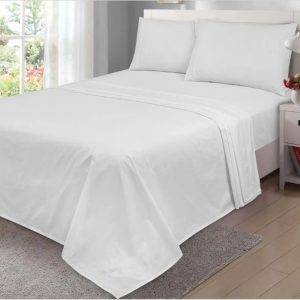 Plain Bed Sheet – White